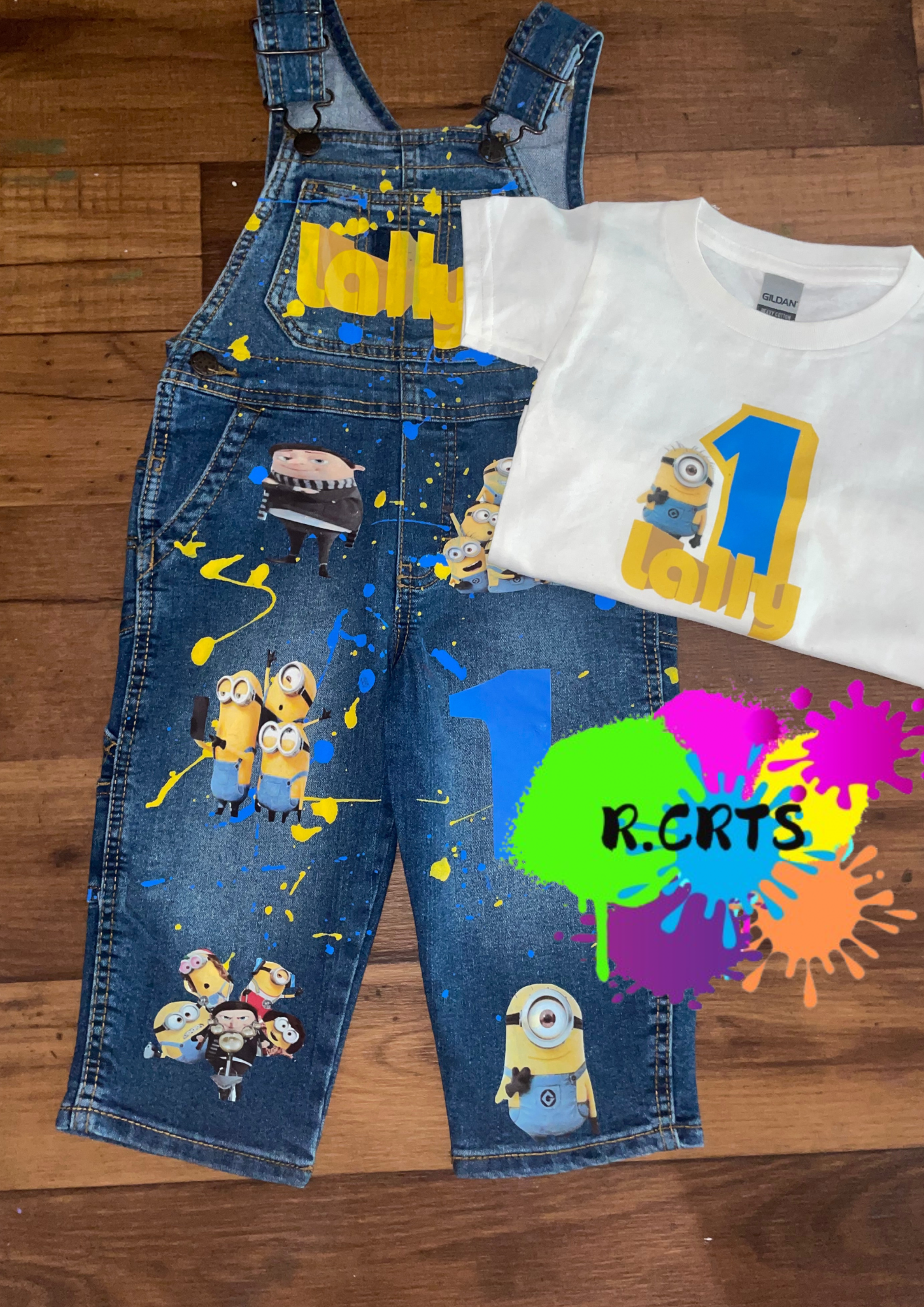 Custom Birthday Minions Theme Overall | Birthday Customized Outfit | Kids Birthday Outfits | Boy or Girl | Personalized Birthday Clothing