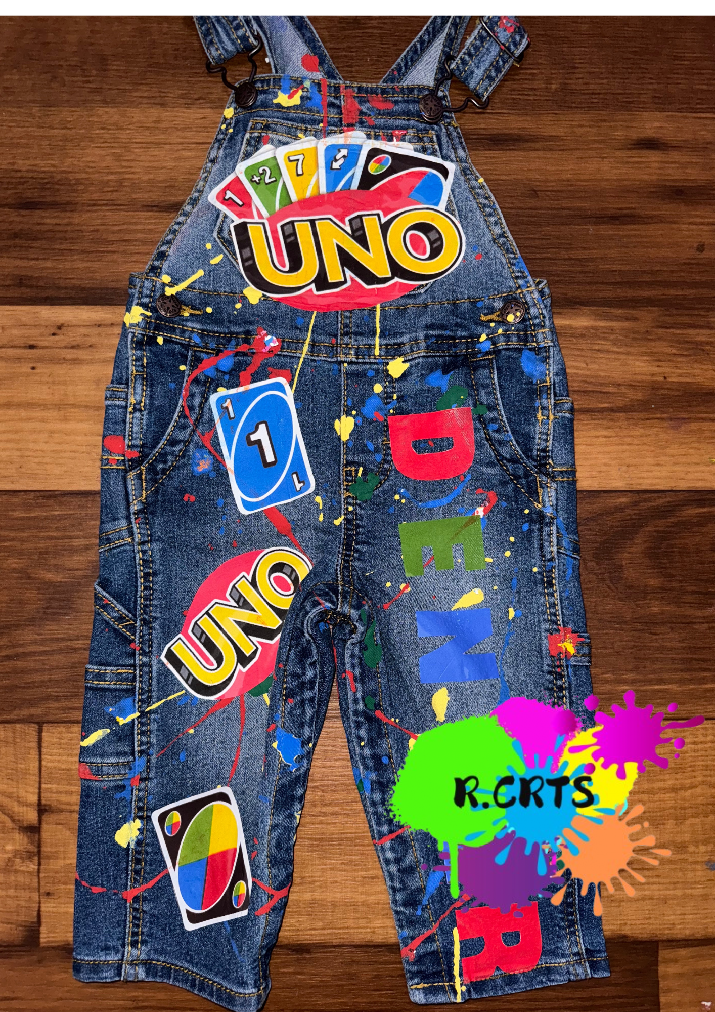 Custom Birthday UNO Card Overall | Birthday Customized Outfit | Kids Birthday Outfits | Boy or Girl | Personalized Birthday Clothing