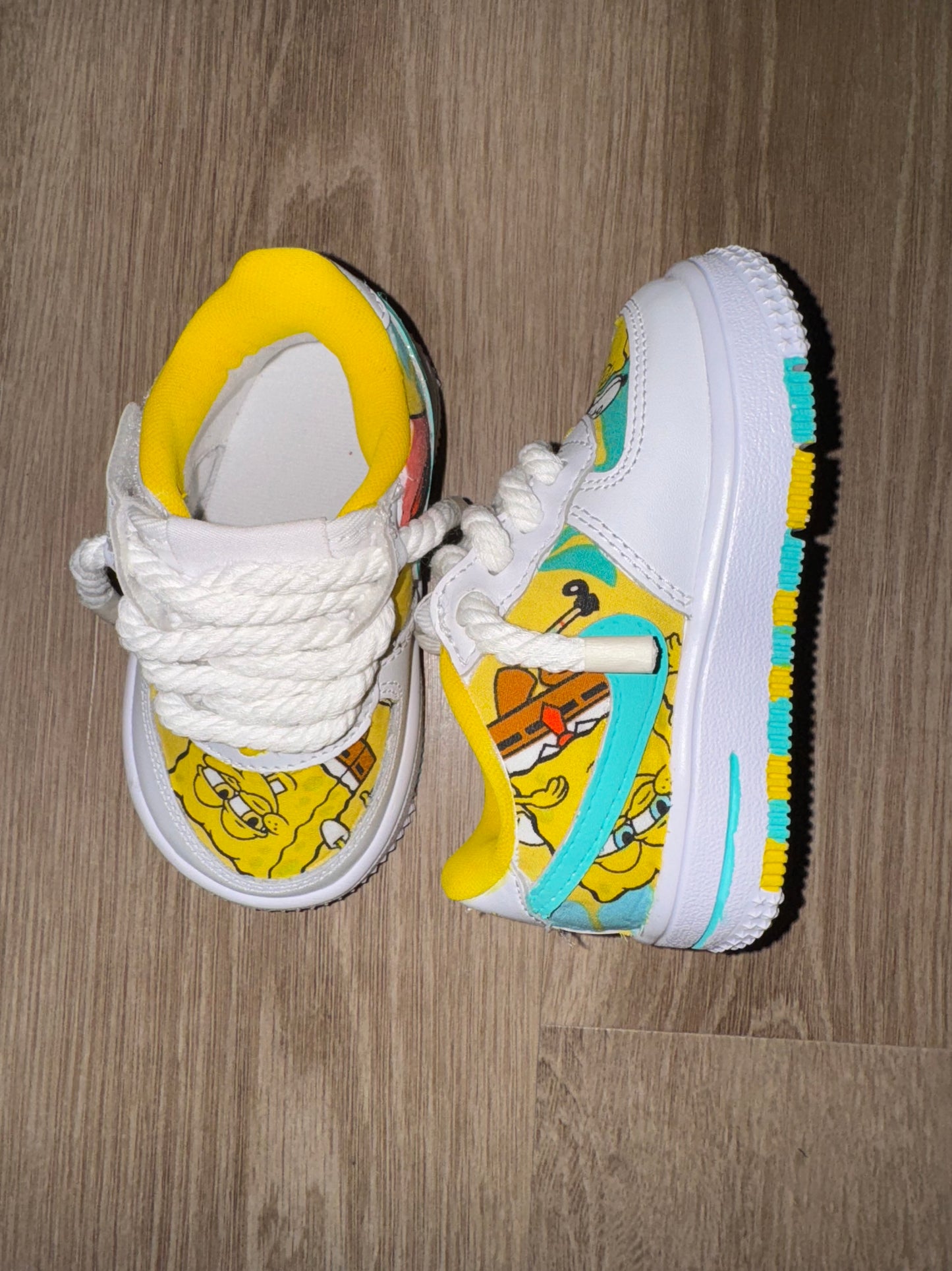 Custom AF1 Kids Spongebob Theme