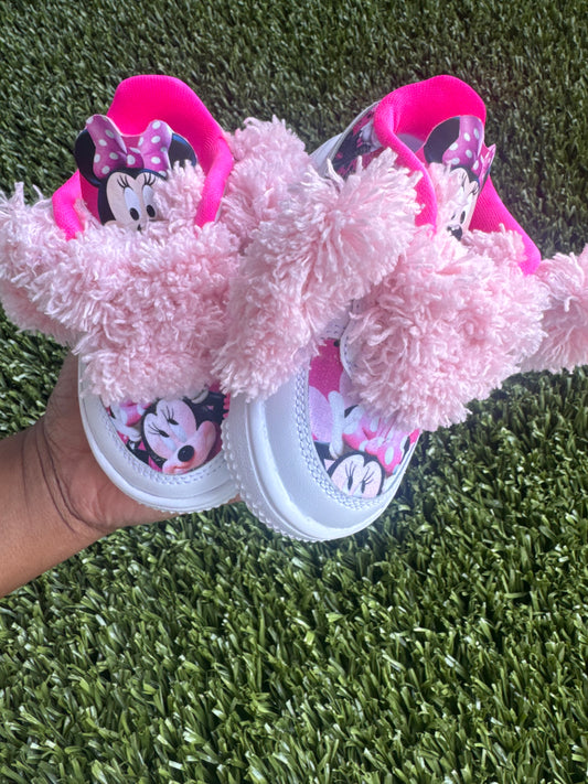 Custom AF1 Kids Girls Minnie Mouse Theme