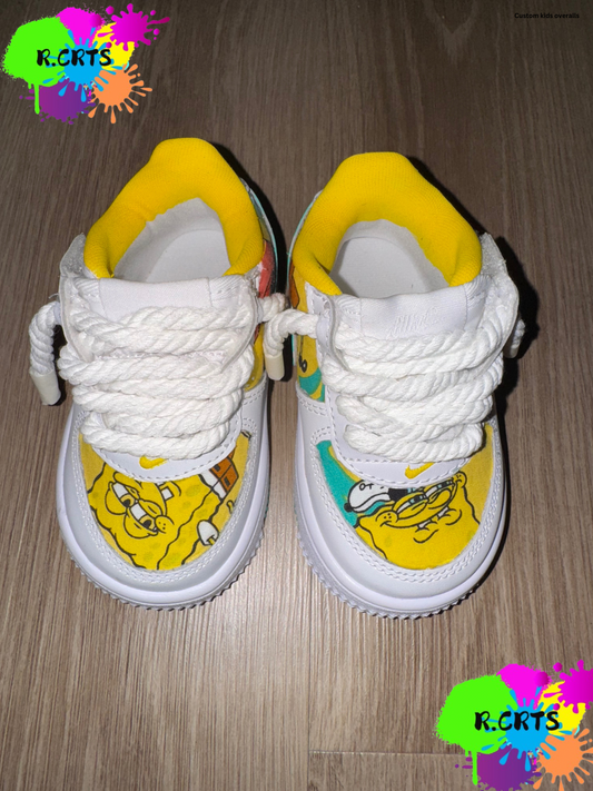 Custom AF1 Kids Spongebob Theme