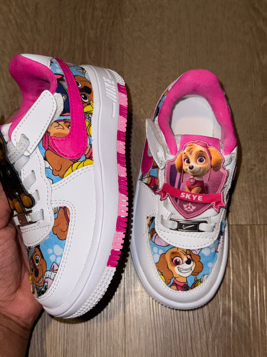 Children's sneakers with cartoon character design Custom af1
